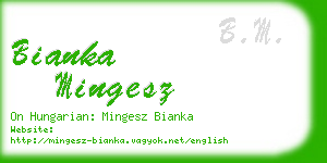 bianka mingesz business card